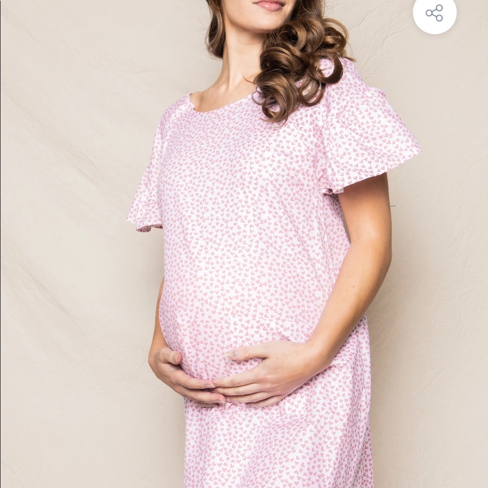 Petite plume hearts hospital gown